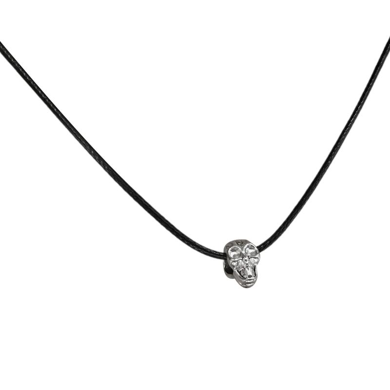 Retro Totenkopf Halskettenanhänger Antiker Acryl Schlüsselbein Kette Vintage Gotischer Schmuck Geschenke Skelett Choker Halsketten