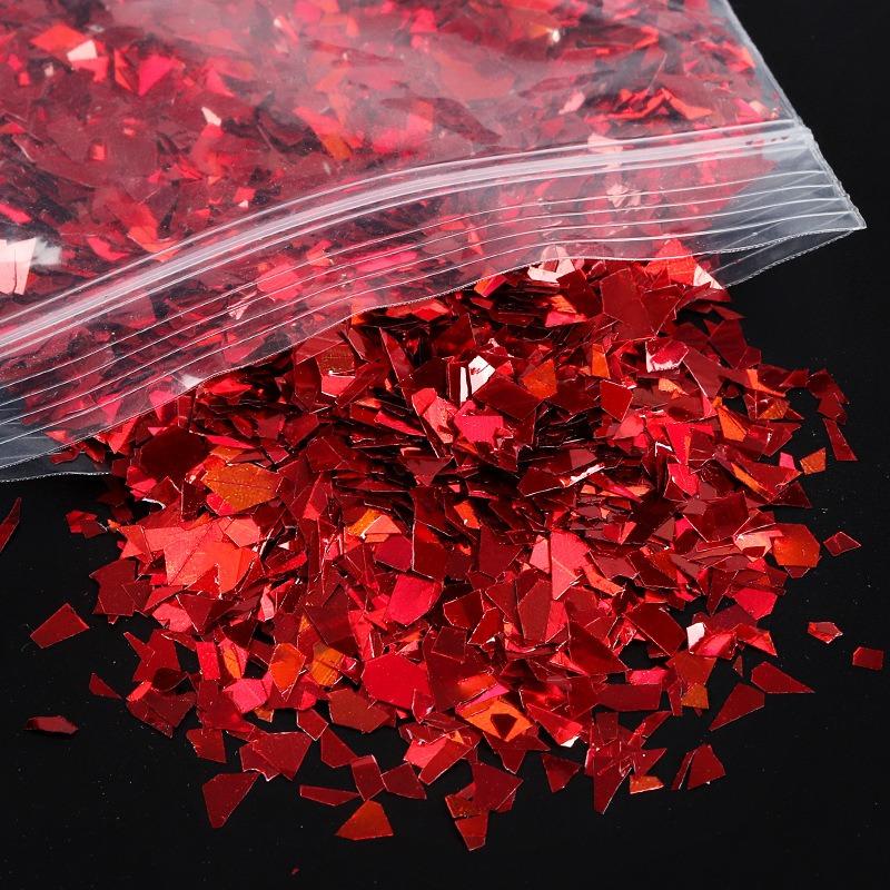 

10 г/пакет, лазерные нерегулярные фрагменты, блестки для ногтей, 10 видов ПЭТ, иллюзорное украшение для ногтей, сделай сам, нашивка для ногтей, дизайн украшения