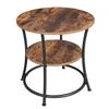 Dark Brown Small Round Coffee Table Begryf 56X56X55