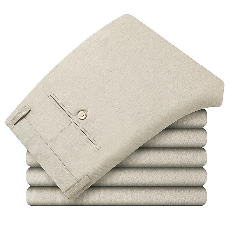 Men's Casual Pants Business Drape Breathable Spring and Autumn New Fashion Versatile Slim Straight Pants Green Pants Men