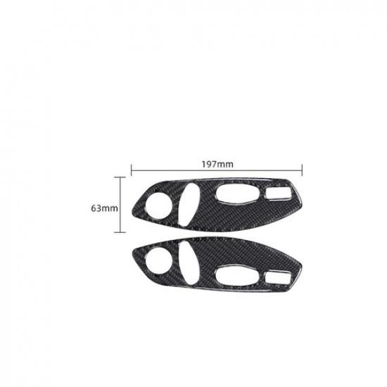 Carbon Fiber Control Seat Adjustment Cover Trim For Porsche 718 Boxster Cayman