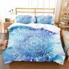 Bohemian Mandala Duvet Cover Set, Colorful Galaxy Comforter Cover Boho Chic Hippie Floral Exotic Bedding Set With 2 Pillow Case