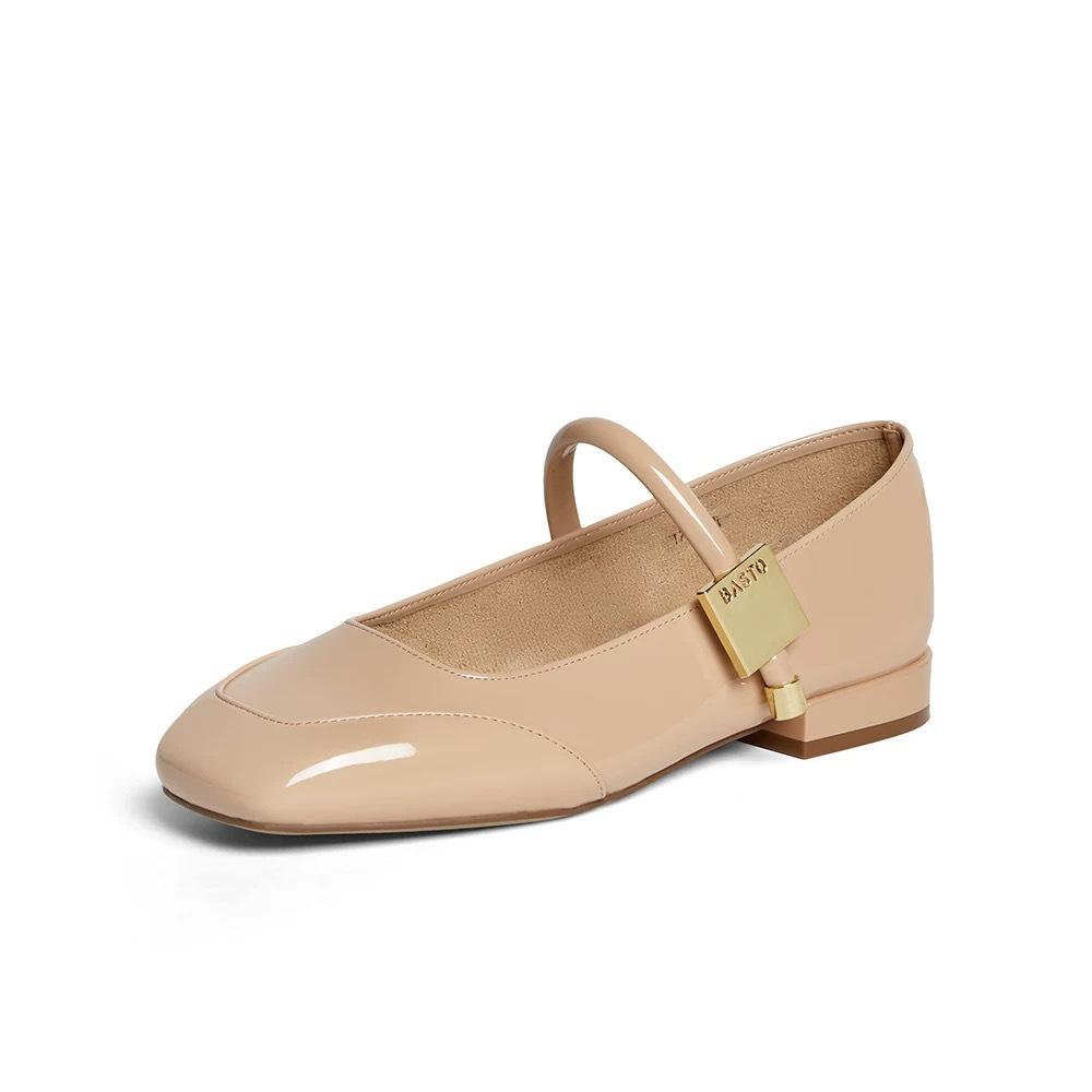 [Qiao Xin star of the same style] Monet Garden new French evening cherries red Mary Jane women's single shoes