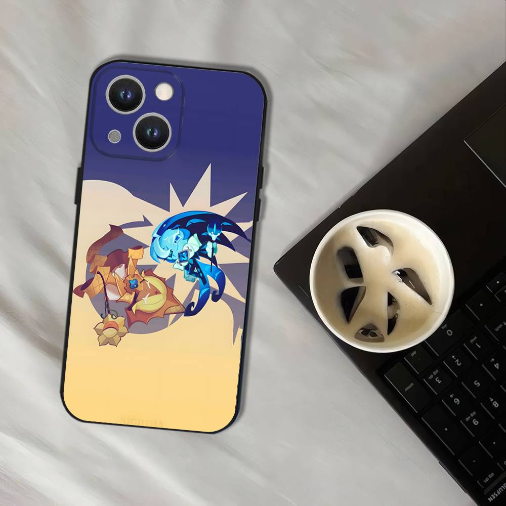 Game C-Cookie Run Kingdom For iPhone 17,16,15,14,13,12,11,Pro,XS,Max,XR,Plus,E,SE4,Mini Black Soft Cover Phone Case
