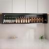 Yingbai Modern 3-Tier Black Pull-Out Spice & Condiment Cabinet Organizer