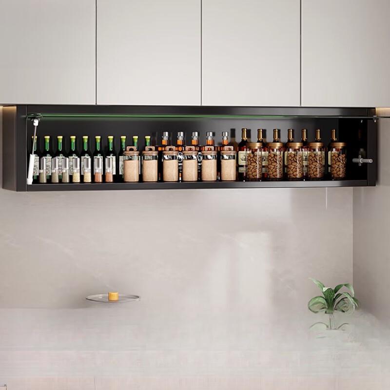 Yingbai Modern 3-Tier Black Pull-Out Spice & Condiment Cabinet Organizer