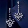 Crown Water Drop Tassel Earrings Light Luxury High-end Earrings Long Elegant Earrings