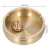 2pcs Ashtrays Windproof Brass Ashtray Round Easy Cleaning Tabletop Ashtray Brass Decorative Ashtray For Restaurant