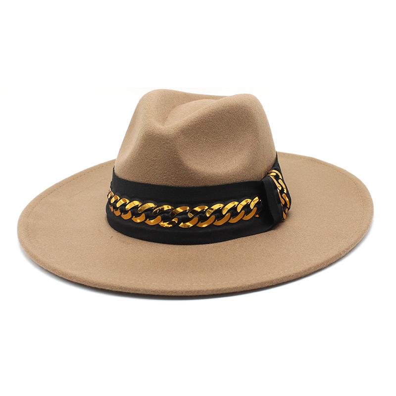 Exotic 9.5Cm Large Brim Top Hat Ethnic Accessories Jazz Hat Cashmere Felt Hat Gentleman And Lady Hat