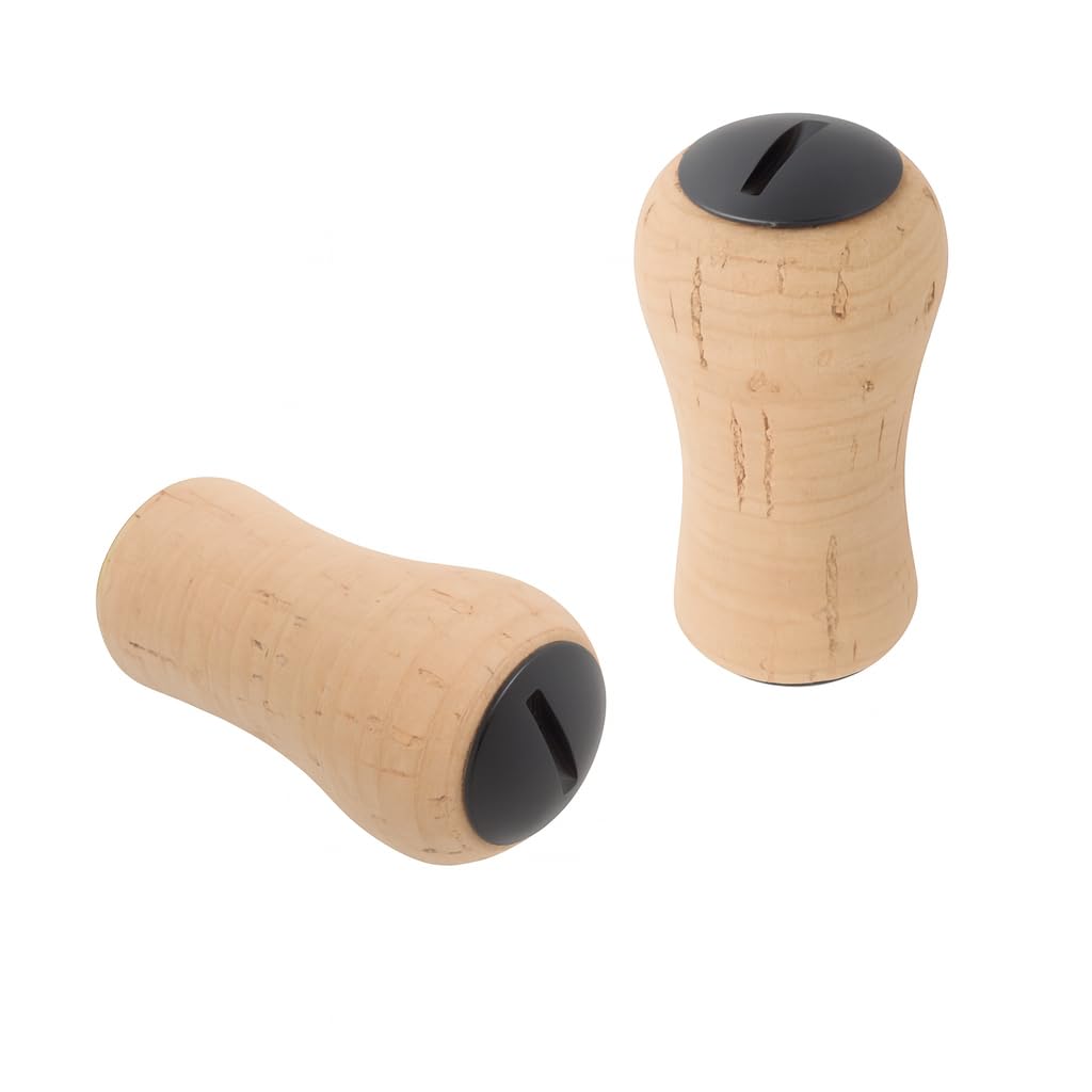 VISPREA Cork Wood Knob for Shimano and Daiwa Power Baitcasting Fishing Reel Handle Replacement with Screw and YU323 Handles, Reels, Bearing, (Black)