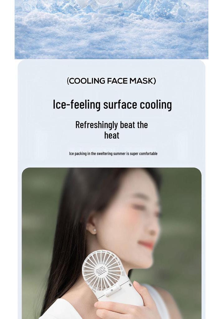 Portable Handheld Folding Neck and Desktop Multi-Purpose Cooling Fan