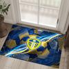 Leeds United Football Design Crystal Velvet Carpet Cozy Non?Slip Printed Rug For Bedroom Living Room Entrance