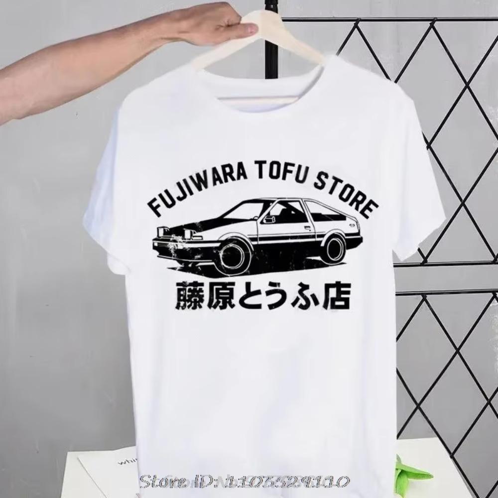 AE86 Japan Anime JDM T-shirt Men Retro Tops Tees Harajuku Initial D Racing Drift Car Tshirt Streetwear Hip Hop Male T Shirt
