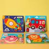 Kognitive 3D dreidimensionale Puzzle-Spielzeuge für Kinder 0-3 Jahre, frühpädagogische Lernpuzzle aus Holz