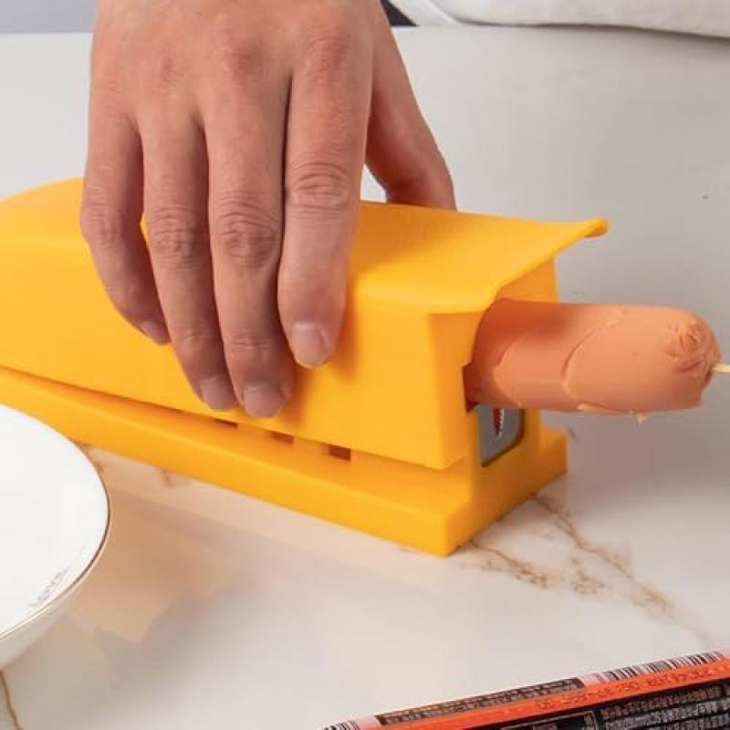 German Made Manual Sausage Slicer, Multi-Purpose Food Cutter for Hot Dogs, Bananas, Cucumbers, Kitchen & Indoor Grilling Picnic Essential