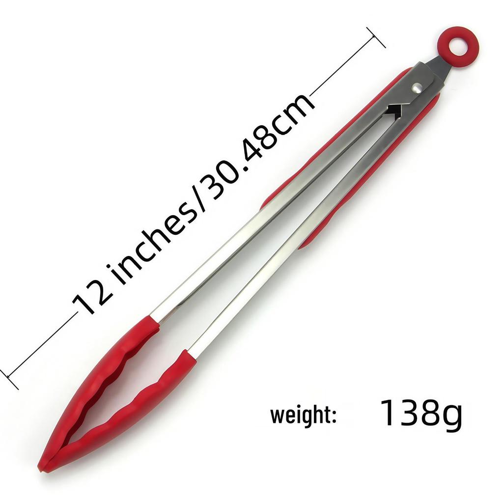 Stainless Steel Anti-Scalding BBQ and Bread Tongs