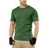 Men's Summer Color Button Zipper Pocket Round Neck Loose Short Sleeve Top