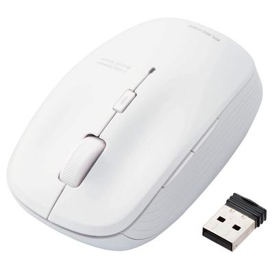 ELECOM Wireless Mouse 5 3 Variable Pointer White M-BL21DBSKWH, Quiet, Antibacterial, Buttons, Speeds,