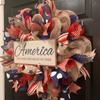 Independence Day Wreath Porch Decoration Front Door Outdoor Hanging Wreath Decor