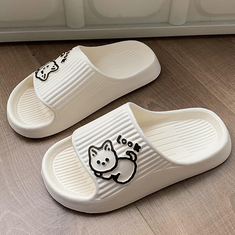 

Kitten EVA slippers summer women s home household indoor bathroom breathable wear-resistant non-slip non-smelly feet cool slippers men 36-37