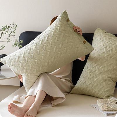 2026 Quilted Cotton Linen Pillowcase: Solid Color, Thick, Double-Sided, Summer-Friendly