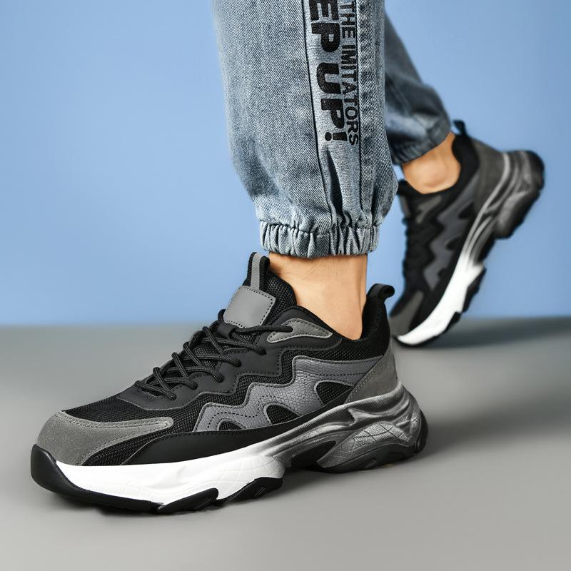 Autumn and winter foreign trade large size 48 retro dad shoes lightweight shock-absorbing sports shoes men's fitness travel running shoes