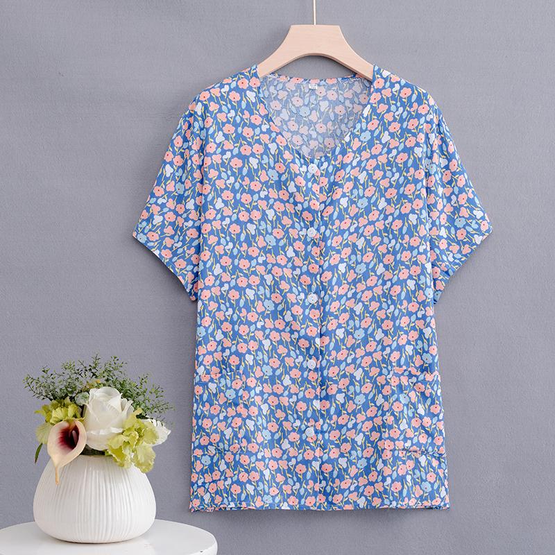 Summer Top Women Cardigan Thin Short Sleeve Plus Size Women's Blouse Summer Loose Vintage Clothes