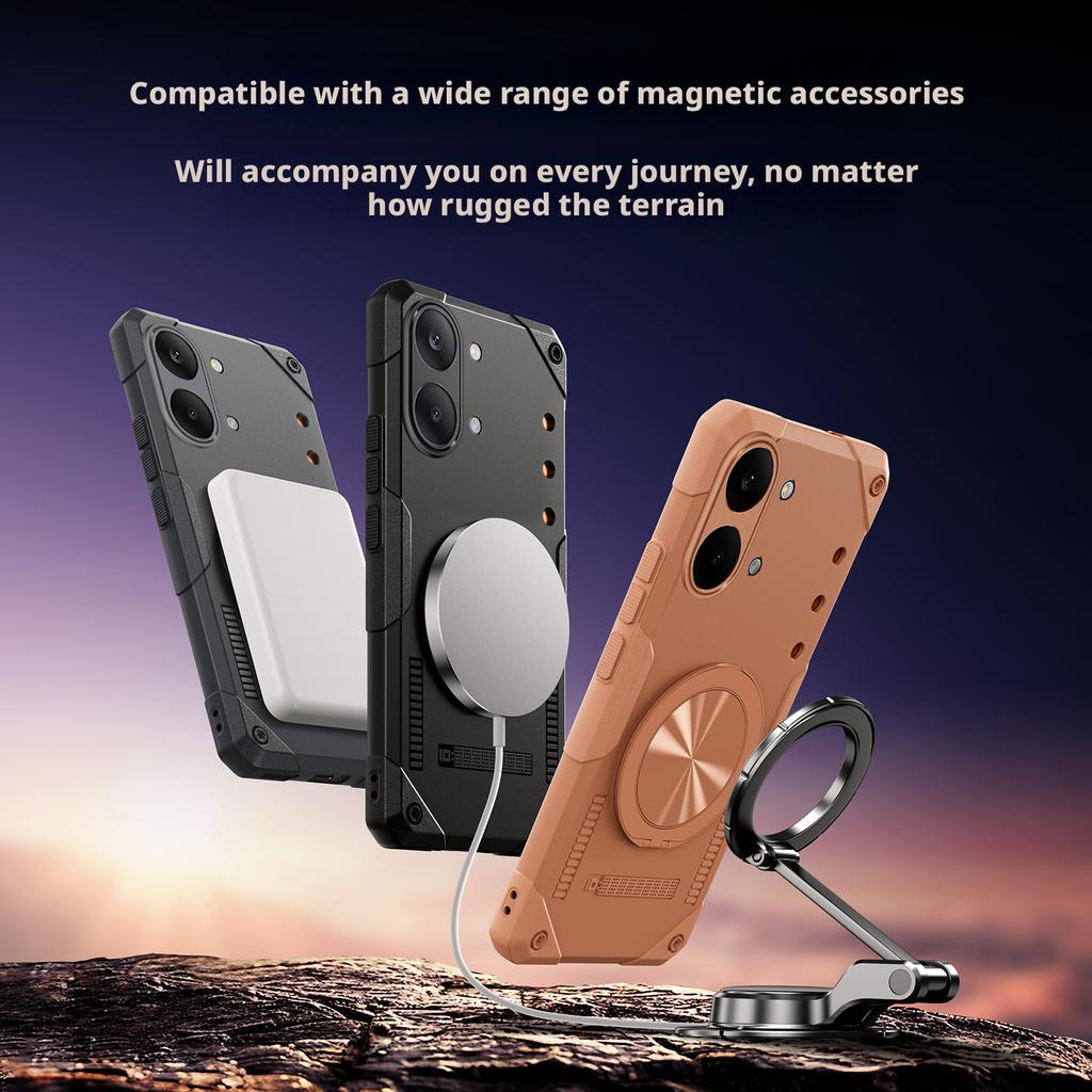 For Redmi Poco X8 Pro& Poco X8 Pro Max Case 360° Rotatable Stand Built-in Airbag Military-Grade Drop-proof Rigid Cover