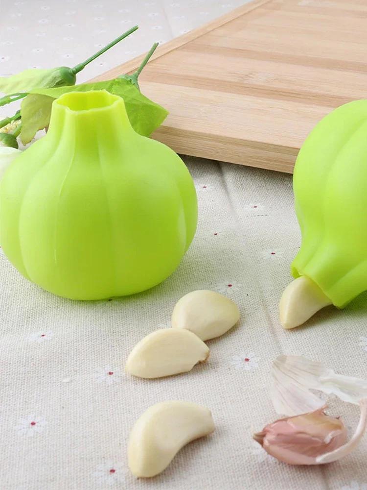 

Силиконовый чесночница без рук Съедобный силикагель Ручной мешок для чистки чеснока Быстро потрите и очистите кухонные овощи Инструменты Гаджеты