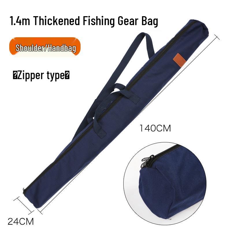 Thickened Canvas Fishing Rod Bag with Large Capacity and Lightweight Design
