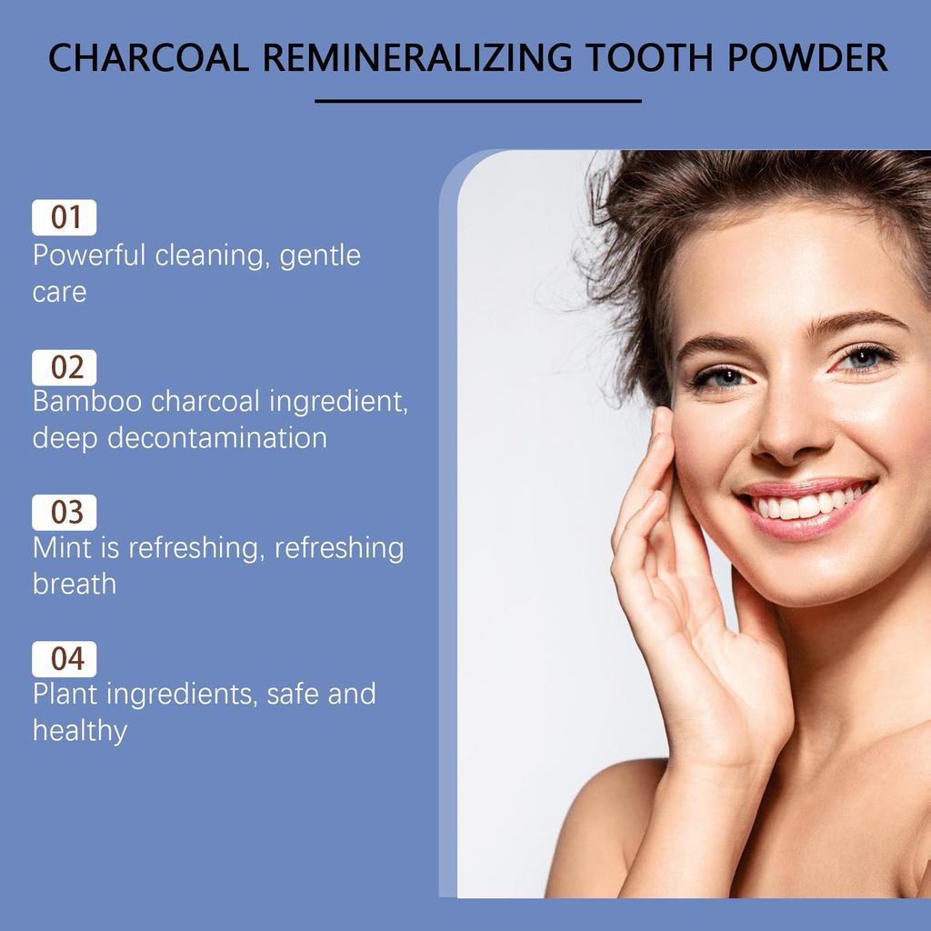 Oralhoe Bamboo Charcoal Cleaning Powder Fresh and mild ingredients to clean teeth daily care oral bamboo charcoal powder