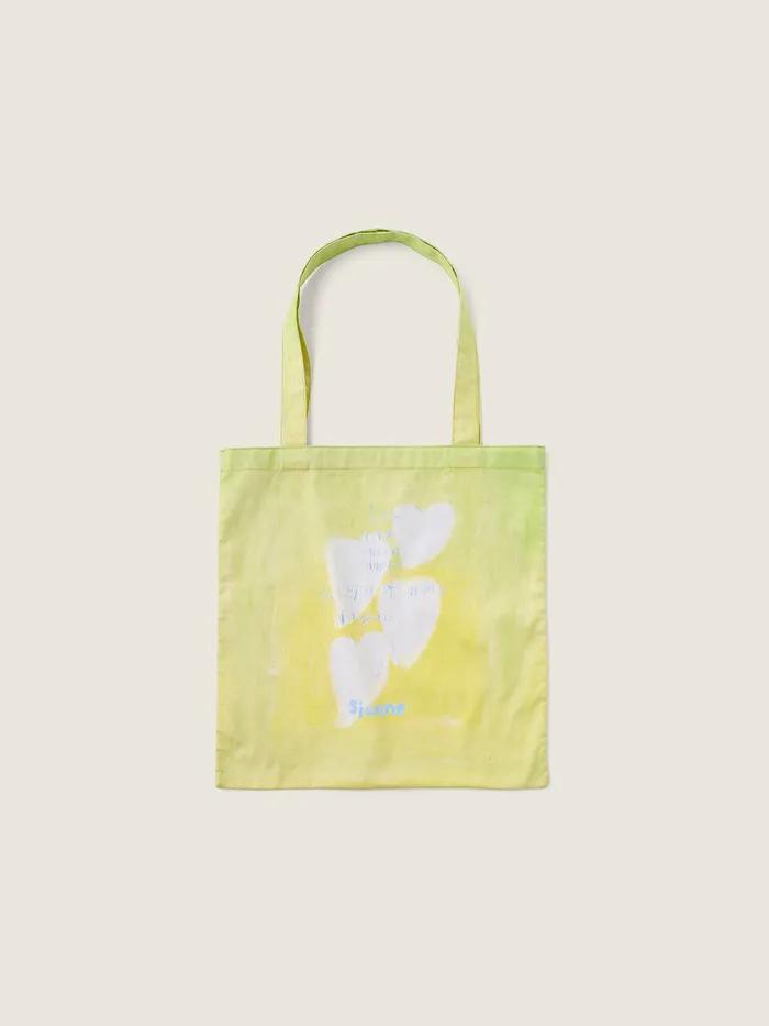 Saki Heart Cotton Bag (Green)