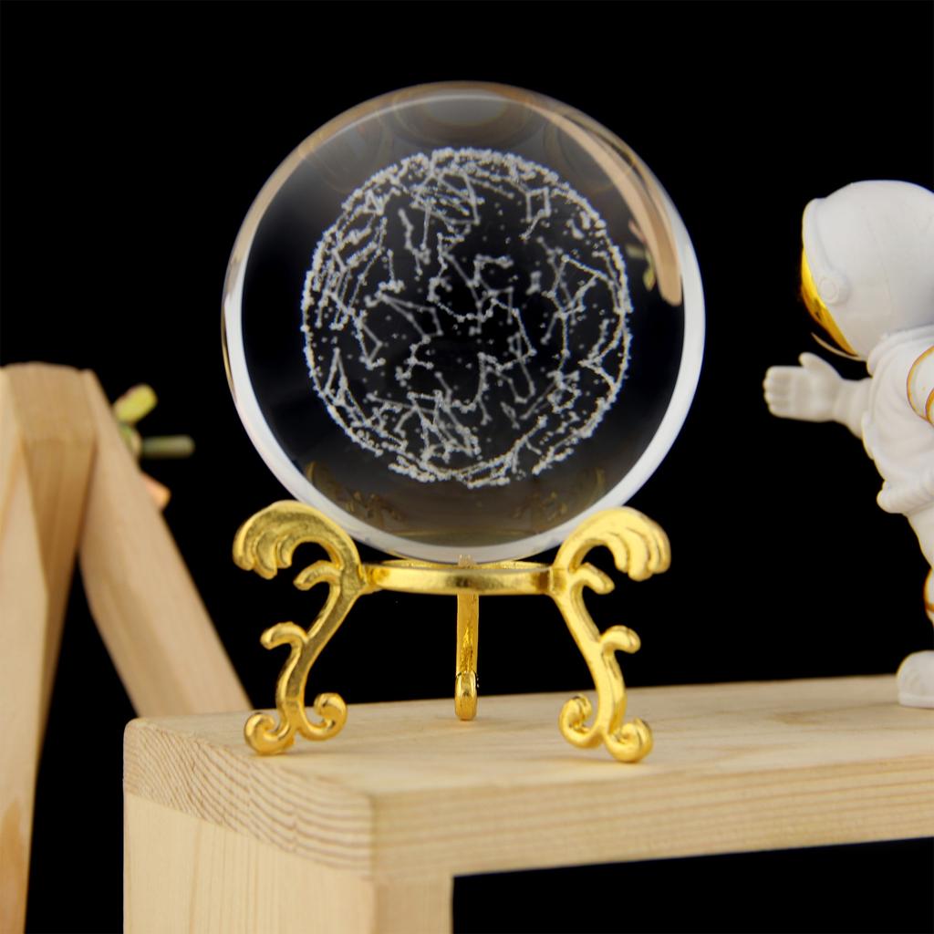 Kryształowa kula 3D ze stojakiem planeta grawerowany laserem układ słoneczny globus prezent astronomiczny prezent urodzinowy szklana kula dekoracja wnętrz