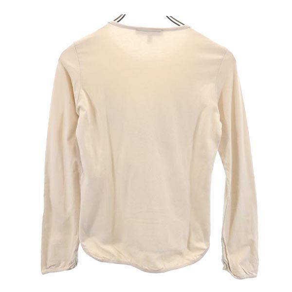 SEE BY CHLOE Logo Print Long Sleeve T-shirt 38 Beige Ron T Women Used