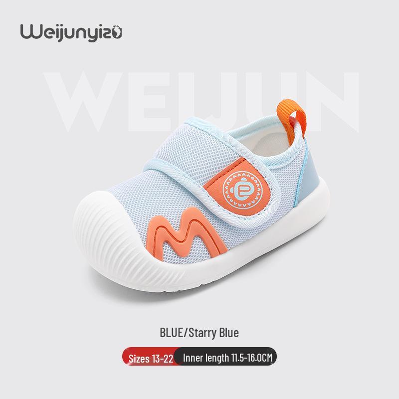 

Wei Jun Yi Toddler Soft Sole Non-slip Shoes for Boys and Girls, Ages 1-3, Spring/Autumn Style 12cm Insole синій
