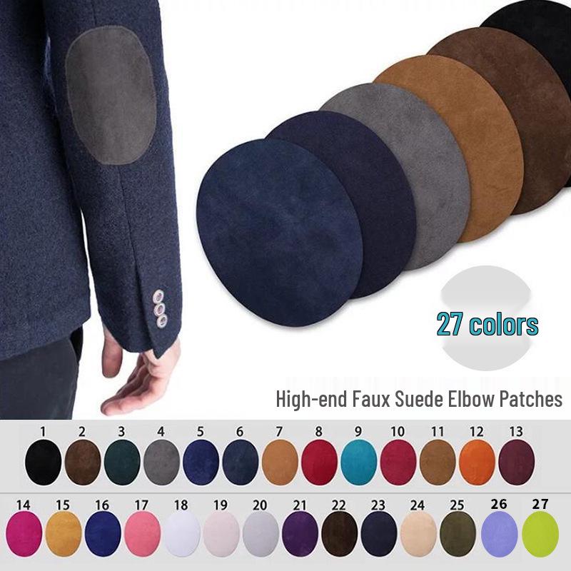 Universal Suede Oval Iron-On Elbow & Knee Patch Sticker for Jackets & Sweaters