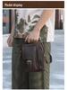 DUJIANG Herren Vintage Crazy Horse Leder Umhängetasche - Echtes Leder Freizeit Outdoor Tasche