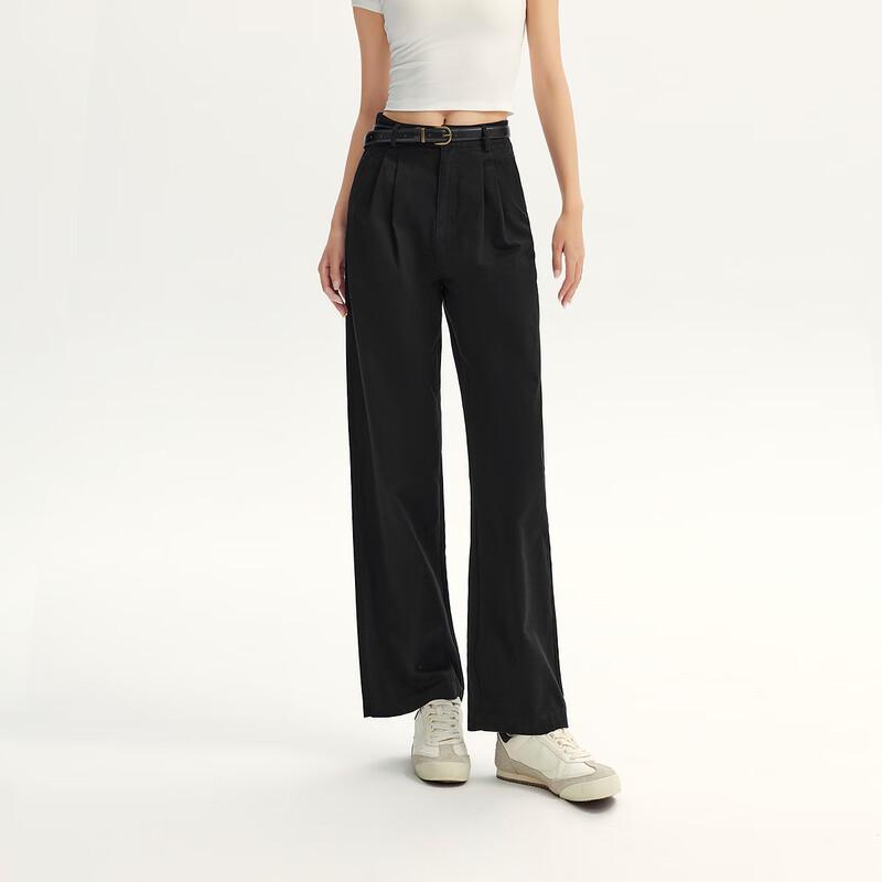 Semir Women's Cotton Pleated Wide-Leg Trousers