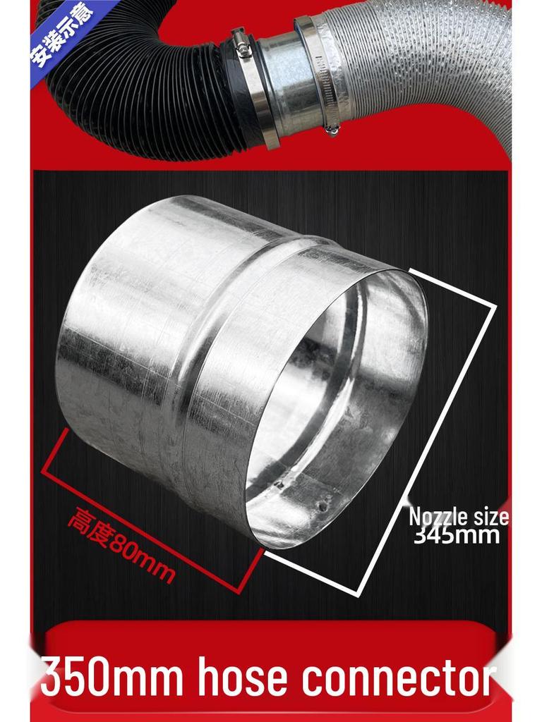 Galvanized Round Axial Fan Hose Connector: Smoke Exhaust Duct Flange Interface