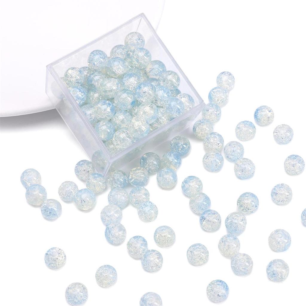 20Pcs Crystal Glass Beads Color Block Loose Spacer Beads for Jewelry Making