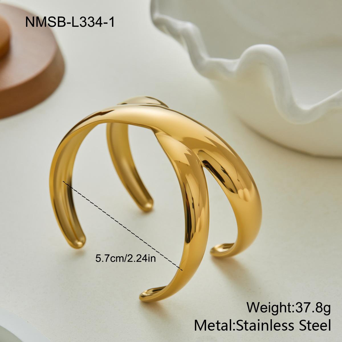 GEMCHIC Women s Stainless Steel Twist Open Bangle Bracelet Geometric Irregular Design Minimalist Fashion