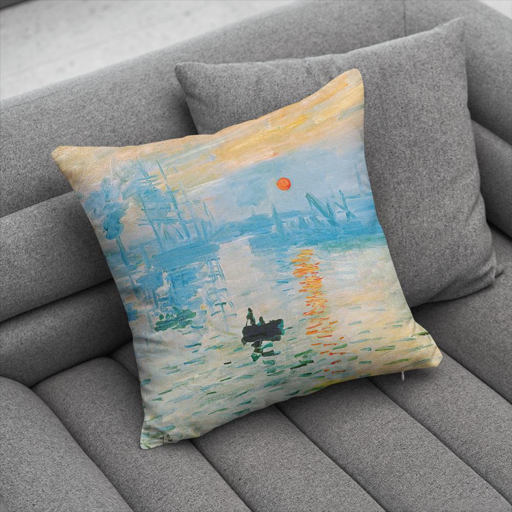 Van Gogh Oil Painting Decorative Pillowcase Starry Sky Self-portrait Sunflower Sofa Bedroom Home Decoration Cushion Cover