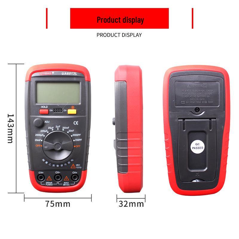 Digital Multimeter UA6013L: High Precision with Capacitance, Inductance, Backlight Display