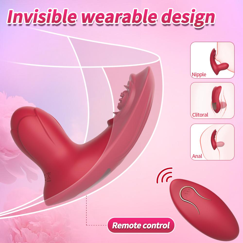 Wearable Panty Rose G Spot Dildo Vibrator Remote Control Anal Clitoris Stimulator Wiggling Female Mastrubator Sex Toys for Women