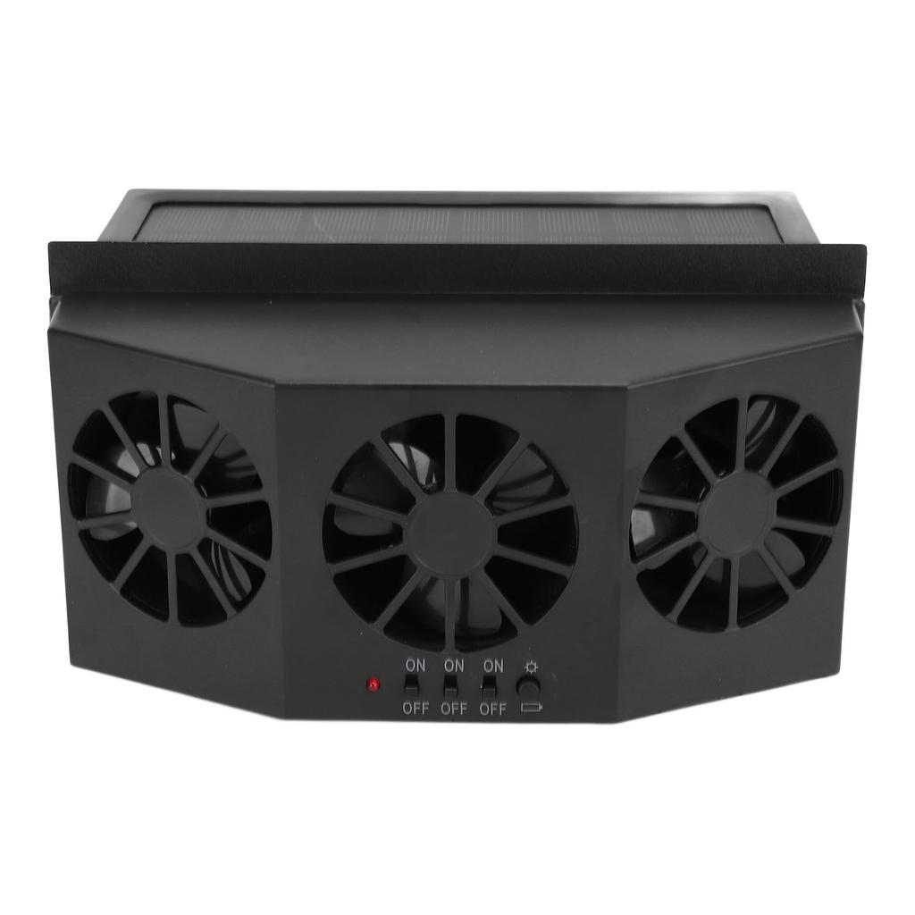Car Exhaust Fan Solar Powered 3 Fans Ventilation Cooling Odor and Humidity Removal Auto Ventilator