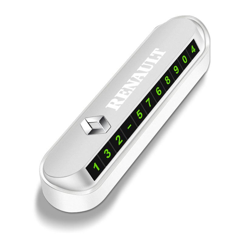 1 szt. Samochodowa tymczasowa karta parkingowa Karta z numerem telefonu Tabliczka Naklejka Dla Renault Dacia Kangoo 2 Koleos 1 Modus Kadjar Captur Megane 1 2 3 4