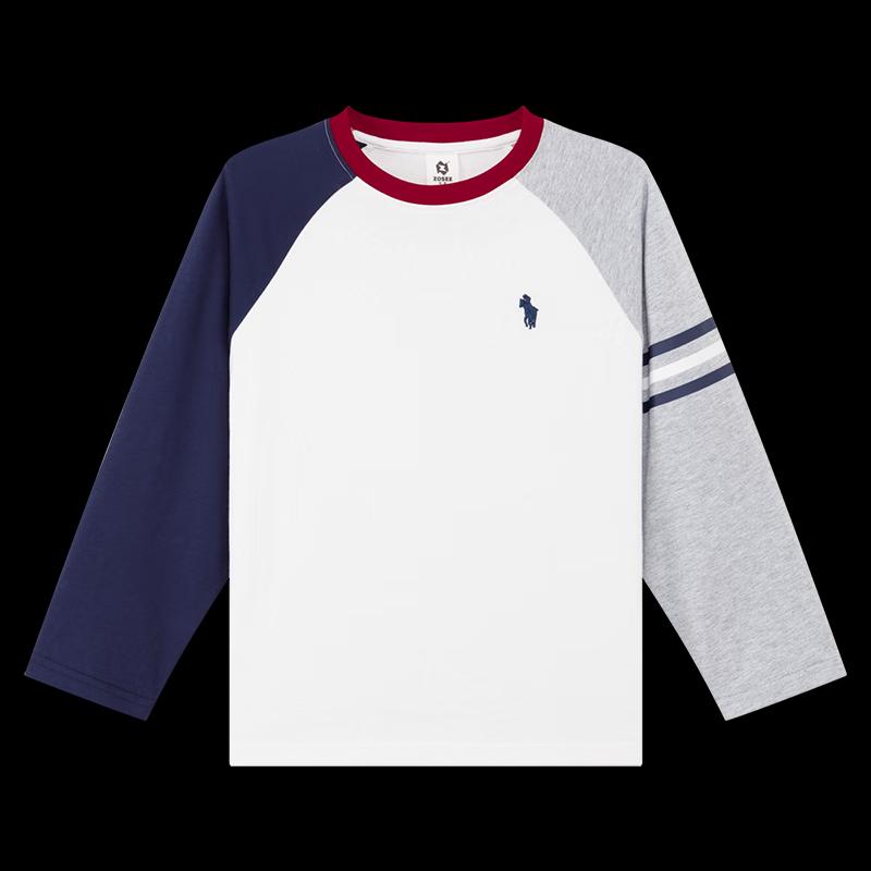 Zuo Xi Jungen Langarm-T-Shirt aus reiner Baumwolle