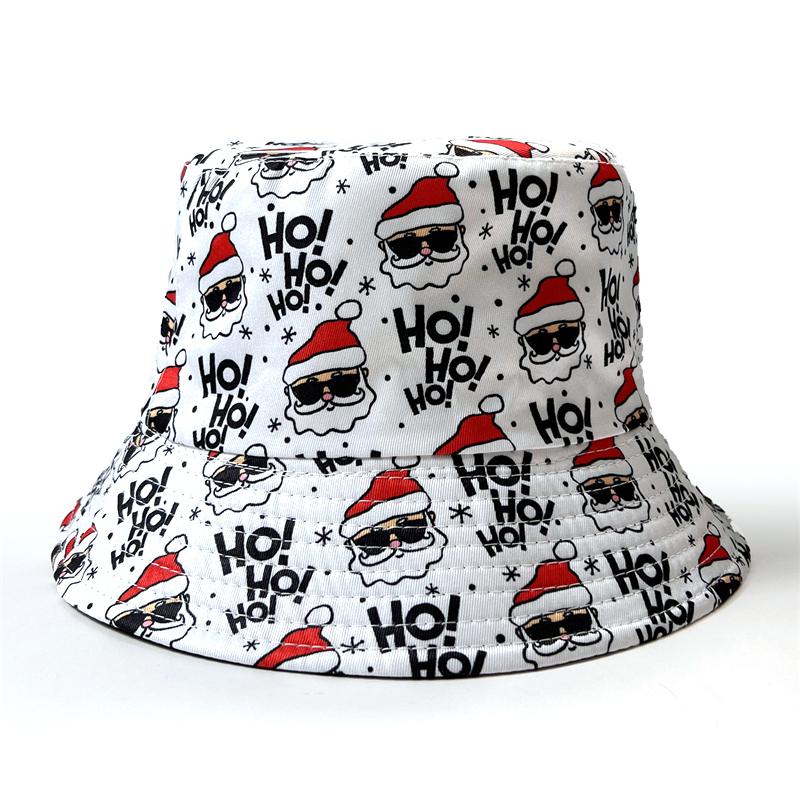 2025 Christmas Celebrating High Quality Cotton Woman Man Reversible Bucket Hat for Sale Adults