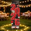 Graduation Season Yard Sign Set Hollow Board Lawn Decoration School Courtyard Outdoor Display Graduation Party Supplies Standee