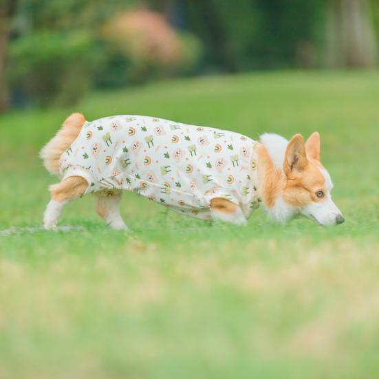 Haine pentru animale de companie Model de desene animate Salopetă pentru animale de companie Respirabilă Confortabilă din bumbac moale Pulover pentru câini Articole pentru animale de companie